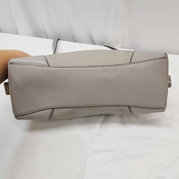 Michael Kors Crosby Medium Pebbled Leather Messenger Grey Crossbody Bag - Picture 3 of 12